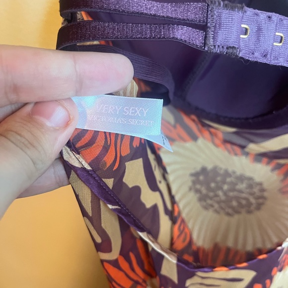 Victoria's Secret Silk Babydoll Floral Print Slip Dress Chemise Very Sexy 34 C - Picture 10 of 10